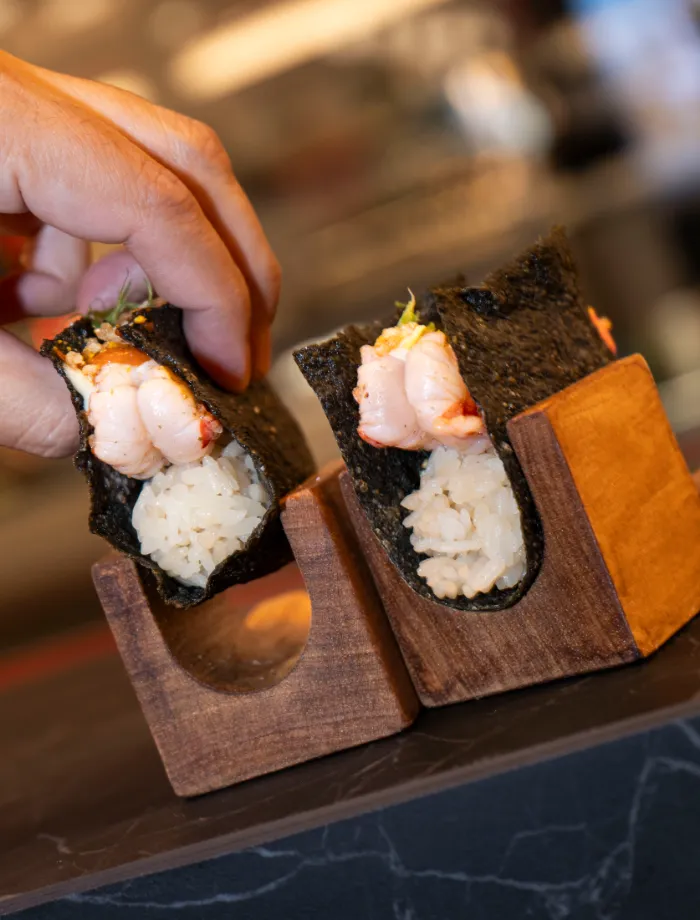 Handroll de langostinos